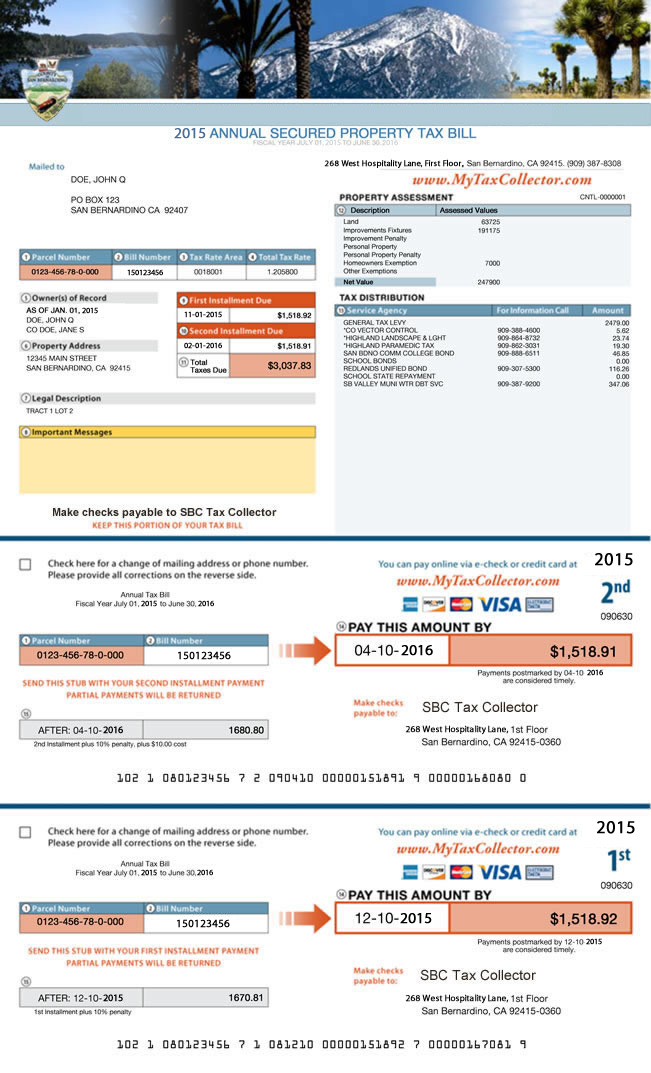 County of San Bernardino Tax Collector